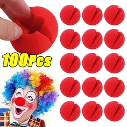 Dekoracje świąteczne 100 1PCS czerwone kulki pianki klaun nosy gąbka cosplay cosplay do majsterkowania Halloween Party Decors dostarcza 231116