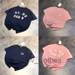 女性用Tシャツデザイナーブランド女性のCEプリンティング半袖シャツピンク女性Tシャツファッションカップルカジュアルトップコットン快適で通気性