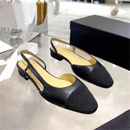 Luksusowy designerski pantofel dla kobiet slajdy sandałowe Sandles Buty Buty Kitten Chunky Obcas