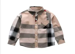 Kinder Shirts Neue Ankunft Frühling Herbst Jungen Hemd Langarm Plaid Mode Baumwolle Kinder Kleidung Tragen 2-7 Jahre227F6028908