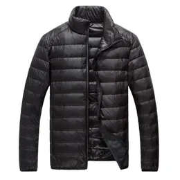 Herrjackor Style Ultra Light Short Down Jacket Men's Packable Lightweight Long-Sleeve Full-Zip Puffer Jacket S-6XL 231116