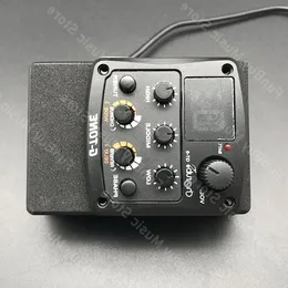 Freeshipping GT-6 Acoustic Guitar Preamp 3 Band EQ Equalizer with Tuner and reverb Delay Chorus Wide Effects guitar pick holder Meape