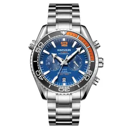 Cronógrafo de quartzo masculino de moda de qualidade cronógrafo de cinto de 41 mm 904L Caixa de aço inoxidável Estilo de explosão luminosa à prova d'água