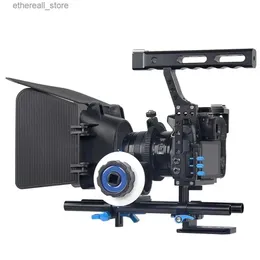 Stabilizatörler A7 Video Stabilizatör Kamera Kafesi Tutucu GH4 A6300 A6500 A7 A7 A7 A7RII A7SII Film Kafesi Vlog Aksesuarları Q231116