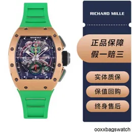 Richardmiler Relógios Relógio de corda automática Relógio masculino Rm11-01 ouro rosa verde HBFP