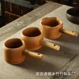Çay Kepçeleri Doğal Bambu Su Kaşığı Eski Nan Tören Aksesuarları