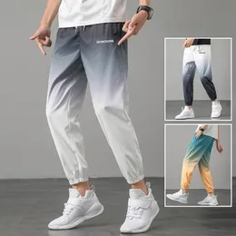 Мужские штаны мужчина уличная одежда хип -хоп повседневная негабаритная пота бегунов мода растяжение талии груз молодежь постепенно гаремхаром.