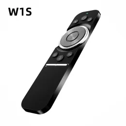 W1S 2.4G اللاسلكي جيروسكوب إير ماوس صوت التحكم عن بُعد لوحة المفاتيح المصغرة باللغة X96 H96 T95 x88