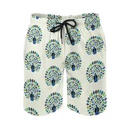 Pantaloncini da uomo Peacock Time Beach con fodera in rete Pantaloni da surf Costume da bagno Incredibile Bellissimo Bellissimo Colorato Fresco