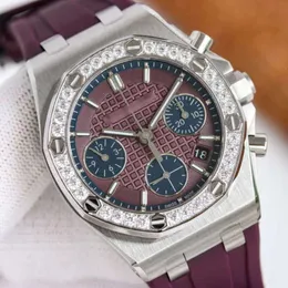 Audemar Pigeut AP Audemar Luxury Watch Mens Diamond Chronograph Watches Menwatch 2Dru Superclone Swiss Auto Mechanical Movement Uhr All6pins Working Montre Royal