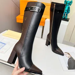 Nya brev läder stövlar mode långa stövlar kvinnor stretch stickad sock stövla bantning elastiska höga klackar boot cowhide lapptäcke riddare stövlar lyx knäskor