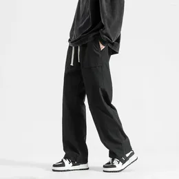 Calças masculinas -Juventude Y2K Macacões Japonês Streetwear Carga Harajuku Perna Larga Sweatpants Coreano Fashions Casual Corredores