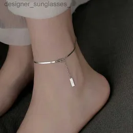 Ankiety Prosty wisiorek do noża do srebrnego koloru na nogach na nogach Summer Bracelets Bracelets Barefoot stopa 23,5 cm (9 2/8 ") długi 1 PiecoEl231116