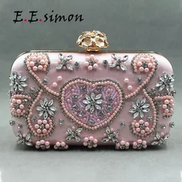 Borse da sera EESIMON Borsa da donna con diamanti in metallo Pochette da matrimonio Minaudiere Borse e borsette 231115