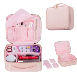 Portable Makeup Train Case 9.8 Makeup bag Cosmetic Organizer Case