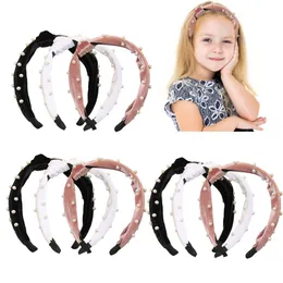 Accessori per capelli per ragazze e donne con nodo incrociato adorabile per bambini con fascia in velluto per bambini, prezzo all'ingrosso