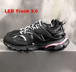 Kleidschuhe Designer LED Track 3 3.0 Schuh Männer Frauen Sneakers Triple Black White Pink Blue Orange Yellow Green Tess.S. Gomma Sneaker verfolgt Sports24