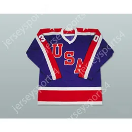 Anpassad Jim Craig 30 Team USA Miracle on Ice Hockey Jersey New Top Stitched S-M-L-XL-XXL-3XL-4XL-5XL-6XL