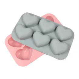 Stampo in silicone a forma di cuore Stampi per dolci di San Valentino Stampo per torta a cuore d'amore fai-da-te Sei linee Love Mousse Stampo in silicone per cioccolato 1221928