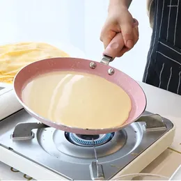 Pfannen Aluminium-Antihaft-Pfanne Praktisches Braten Nützliches Omelett-Pfannkuchen-Küchengerät für das Restaurant zu Hause (6 Zoll rosa) Töpfe