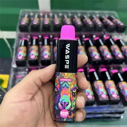 Orijinal Waspe Puff 8000 Tek Kullanımlık Vapes Vape Pen Pod Cihaz Vape Puff 7000+/7K 9000 Puflar 12K Şarj Edilebilir İsteğe Bağlı E Sigara Vapers