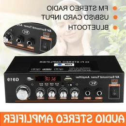 FREESHIPPING 12V/220V/110V 360W Bluetooth 스테레오 미니 Amplificador 오디오 전원 증폭기 FM SD HIFI 2CH AMP 오디오 음악 플레이어 자동차 DXVR