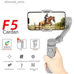 Stabilizers New F5 3-Axis Handheld Gimbal Foldable Smartphone Anti Shake Video Record Stabilizer for Android IOS Cellphone Face Tracking Q231116