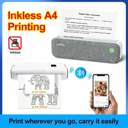 Skrivare Ribbons Peripage A4 Office Home Direct Thermal Mobile Printer Maker Portable Po Bluetooth PDF Excel Document Printing Machine 231116