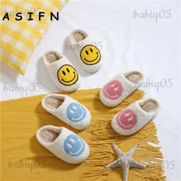 Slippers Face Kid Slippers Popular Girl Kids Size Warm Cute Happy Fuzzy Slipper Plush Soft Indoor Home Child Shoes T231116