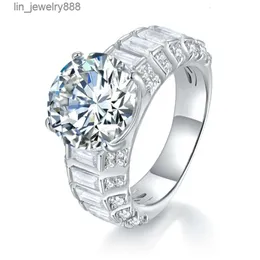 New Design 925 Sterling Silver Jewelry Ring Round 5ct Gra 인증 라운드 브릴리언트 Moissanite