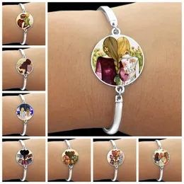 Charm Armband 2024 Friendly Glass Dome Armband Cartoon Girl Gives Friend Classmate Sister Fashion Year Gift Jewelry