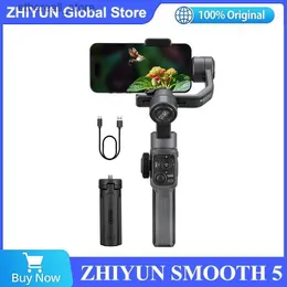 Стабилизаторы Zhiyun Smooth 5 3-axis Anti-Shake Gimbal Stabilizer Handheld Stabilizers для смартфона iPhone/samsung // Q231116