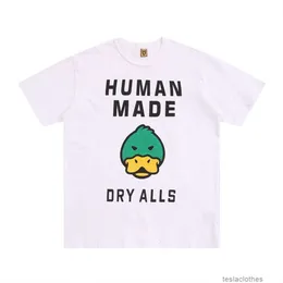Designer Vêtements de mode T-shirts de luxe T-shirts Été 23ss Nouveau Human Made Duck Head Lettre Impression Bambou Joint Coton Lâche Couple T-shirt à manches courtes