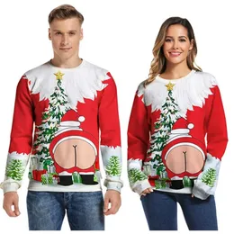 Herrenpullover, Unisex, hässlicher Weihnachtspullover, 3D-Druck, lustiges Pull-Jump-Top, geeignet für Feiertagsparty, Kapuzenpullover 231115