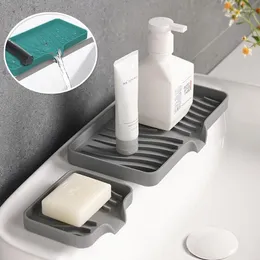 Badzubehör-Set Silikon-Wasserhahn-Spritzpads Abtropfmatte Schützen Sie das Arbeitsplatten-Abtropfwerkzeug Wasserauffangmatten Badezimmerzubehör