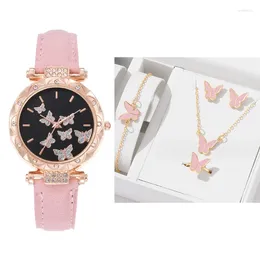 ساعة Wristwatches Women Watch Watch Frasnable و Formanced Simple Butterfly Belt