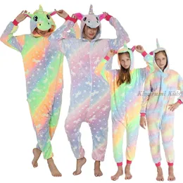 Pajamas Christmas Onesie Kigurumi Kids البالغين Unicorn Pajamas Winter Glow في عيد الهالوين الظلام أنيمي Cosplay Assume Complay 231115