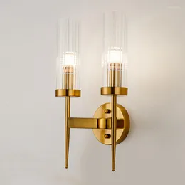 Vägglampor modern kristallmonterad lampa led ljus yttre rustik inomhusljus smart säng vattentät belysning för badrum