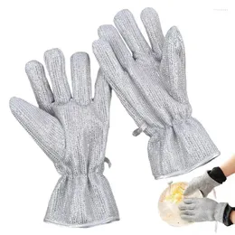 Одноразовые перчатки, многоразовые перчатки для мытья посуды, 1 пара, удлиненные алюминиевые фольги, многофункциональные кухонные чистящие средства для вытирания кастрюль