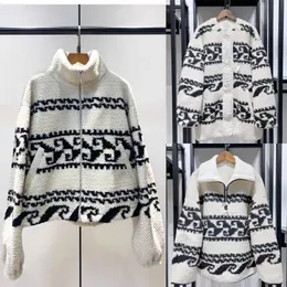 23aw Isabels Marant Fashion Trend Designer Sweater Jackets Classic Black and White Reversible Buttons Casual mångsidiga kvinnor Wool Sticked Cardigan Sweaters Coats