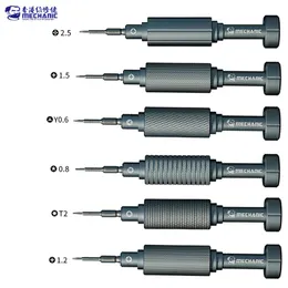 Screwdrivers MECHANIC Screwdriver T2 Y0.6 Pentalobe Convex Cross Torx Precision Phone Disassembly Clock Repair Opening Tool 230414