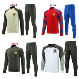 ANSU FATI Camisetas de football TRACKSUIT kit 23/24 Barcelona uomo barca ragazzi adulti LEWANDOWSKI F. DE JONG TRAINING SUIT giacca chandal futbol survêtement