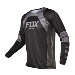 2023men's TシャツRaudax Fox Fox Enduro Motocross Jersey Downhil Mountain Bike DH Shirt MX Motorcycle ClothingRopa for Boys Mtb T-Shirtsq23