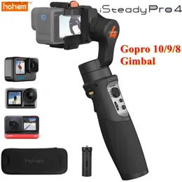 Стабилизаторы Gopro 10 Gimbal 3-осевой портативный стабилизатор экшн-камеры для Gopro 10/9/8/7/6/5/4 OSMO Action Insta360-Hohem iSteady Pro 4/Pro 3 Q231116