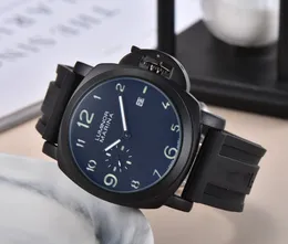 Mens Watch Designer يشاهد الحركة التلقائية لحركة مقاومة للماء مراقبة حزام المطاط الشريط orologio Quartz Watch PA8806