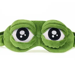 Sömmasker 3D Sad Frog Mask Natural Sleeping Eyeshade Cover Shade Eye Patch Women Men Soft Portable Blindbind Travel Eyepatch 231116