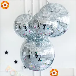 ديكورات عيد الميلاد 1Pack 3060mm كرة عيد الميلاد معلقة الحلي مرآة الزجاج ديسكو المعلقات Bauble Home Party Decoration Y201020 D DH2PZ