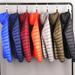 Parkas en duvet pour hommes Doudoune ultra légère et pliable toutes saisons pour hommes Manteau respirant résistant à l'eau et au vent Grande taille Vestes à capuche pour hommes J231116