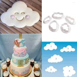Baking Moulds 5PCS Cloud Shape Cookie Cutter Made 3D Printed Fondant For Cake Decorating Tools Pudding Candy Soap Candle Molds