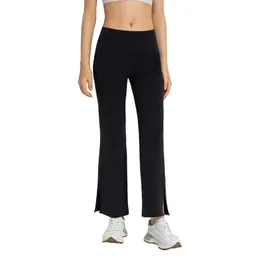 Lw030 Wide Leg Pant Commuter Loungeful Slight Flared Pants High-Rise Yoga Pants Sweat Wicking Breathable Women Sweatpants Skin-Friendly Trousers